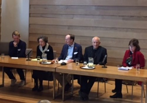 Panelists Robert Douglas-Fairhurst, Catherine Reef, Max Saunders, Zachary Leader, and Rebecca Fraser discuss the challenges of writing about well known subjects.